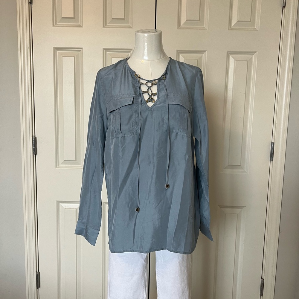 Michael Kors dusty blue blouse